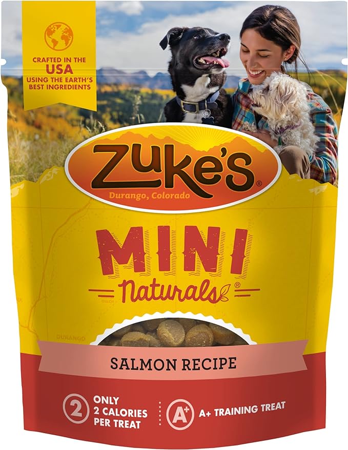 Zuke's Mini Naturals Soft Dog Treats for Training- Salmon Recipe