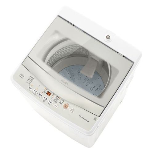 AQUA 全自動洗濯機 上開き 洗濯6kg 幅52.5cm 3Dアクティブ洗浄&高濃度