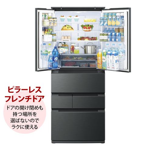 フレンチドア□シャープ 6ドア冷凍冷蔵庫 465L□SHARP SJ-XF47Y-T 6