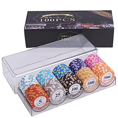 23 MGM社正規品 カジノチップ 98枚 100$ ポーカーチップ H26年 23 MGM