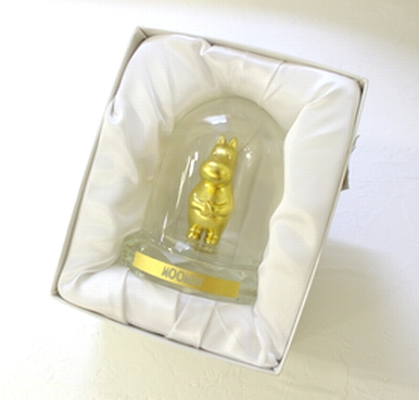 新品未使用】金沢純金箔＆純銀製 ムーミン 置物 黄金に輝くムーミン