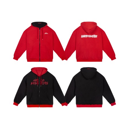 BABYMONSTER POPUP 限定 psycho フーディー パーカー 赤 フーディー