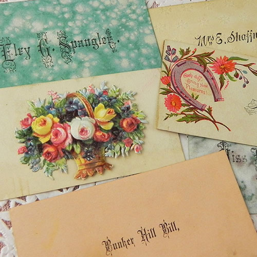 ヴィクトリアン、ビクトリアン、コーリングカード、アンティークカード