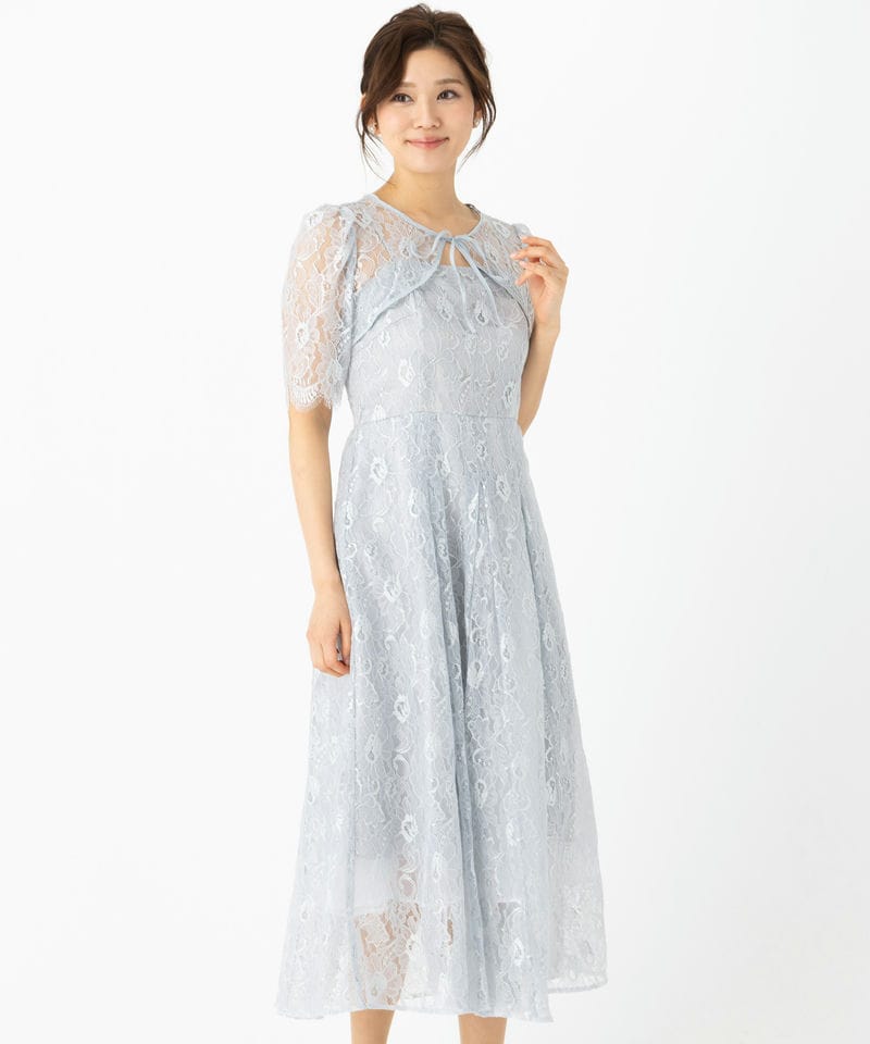 SNIDEL スナイデル シャイニーレースドレス その他 x ブルー系 | 結婚
