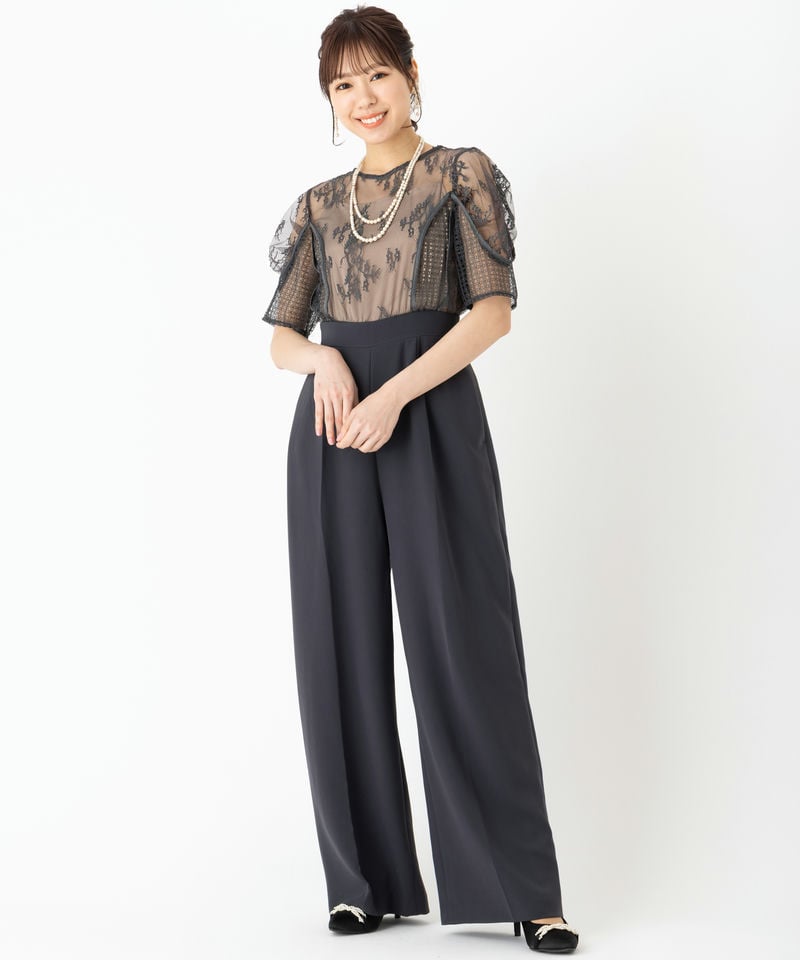 LAGUNAMOON ラグナムーン LADYパネルレースドッキングパンツドレス