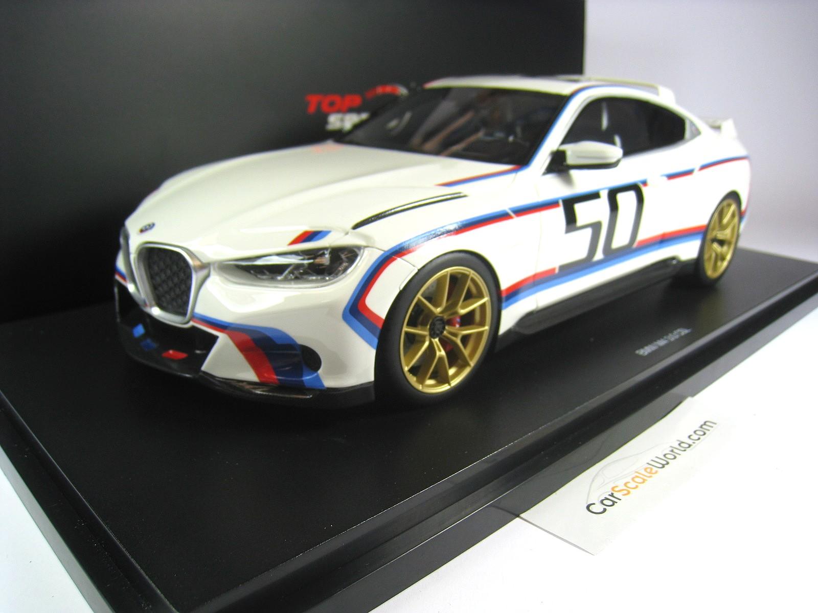 BMW 3.0 CSL 2023 1/18 TOP SPEED (WHITE) - Carscaleworld.com