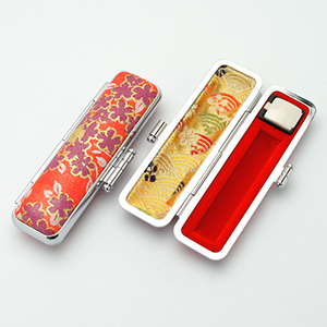 印鑑ケース「かもがわ」10.5-12.0mm用(赤)｜印鑑ケース.com