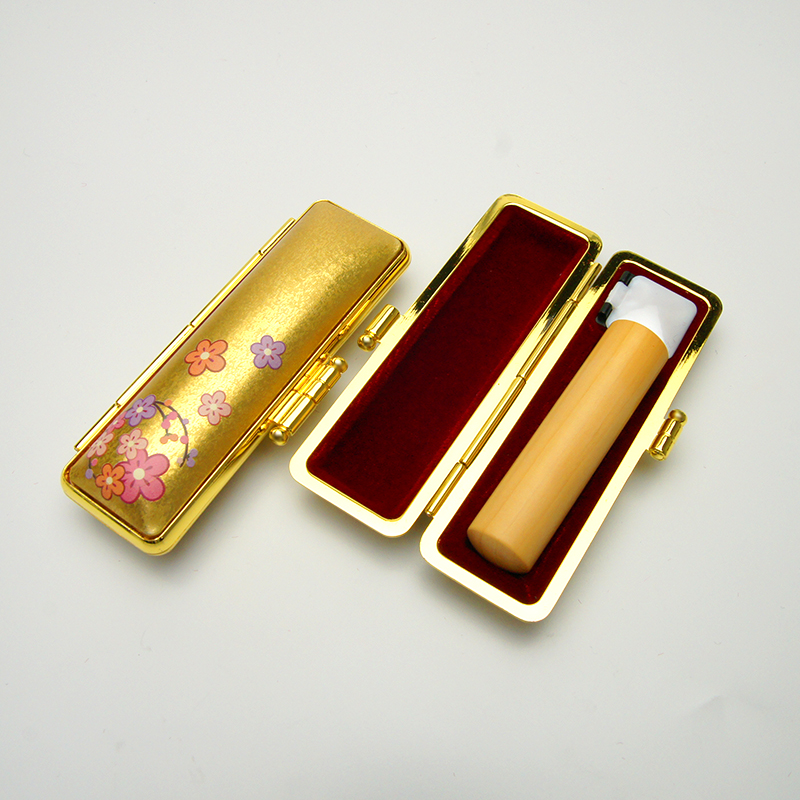 ヴィンテージアート ゴールド 花柄 13.5-15.0mm｜印鑑ケース.com