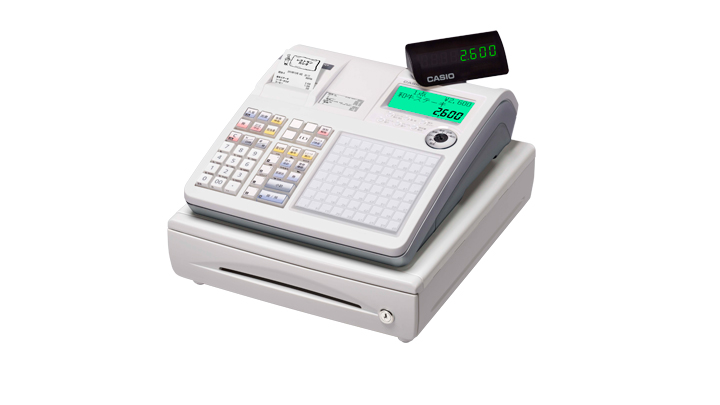 CASIO TE-2500 カシオ レジスター ペーパー 取説付 動作OK CASIO TE