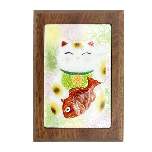 珍品］安藤七宝燒 緑透釉 口と底の包みは純銀です 高