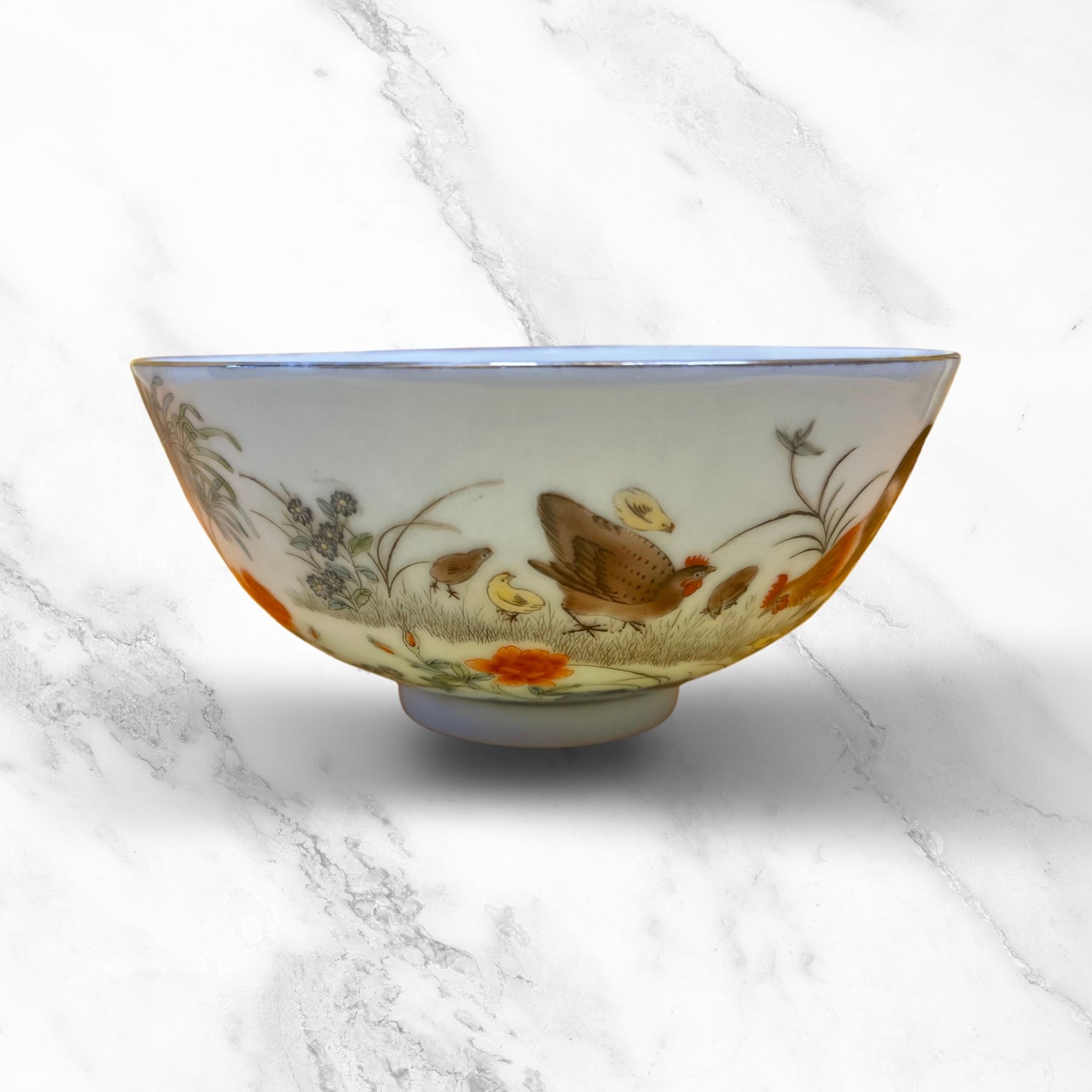 清道光琺瑯彩雞公碗ENAMEL ROOSTER BOWL, QING DYNASTY, DAOGUANG
