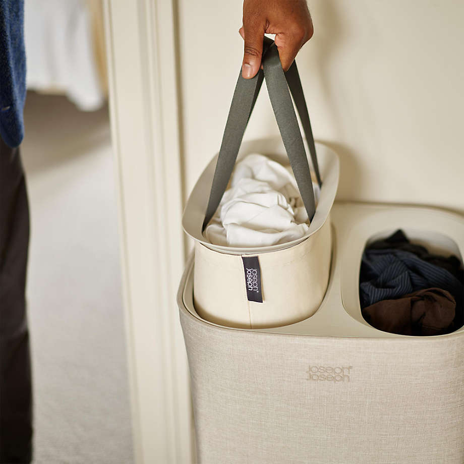 Joseph Joseph Tota 60L Dual Laundry Basket Ecru + Reviews | Crate