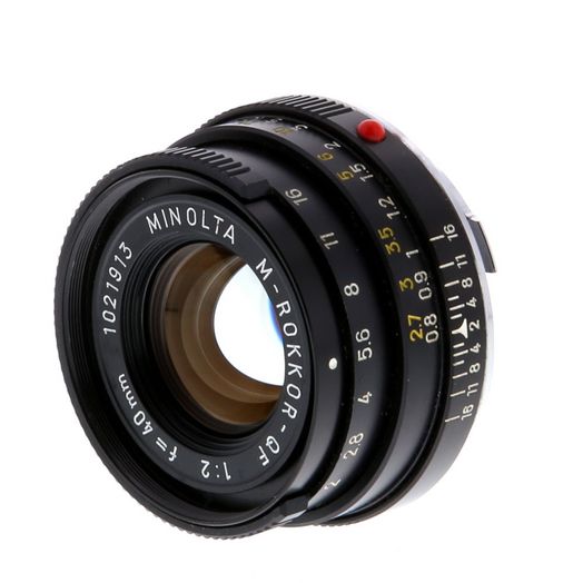 Minolta 40mm f/2 M-Rokkor QF Lens for Leica M-Mount, Black {40.5}