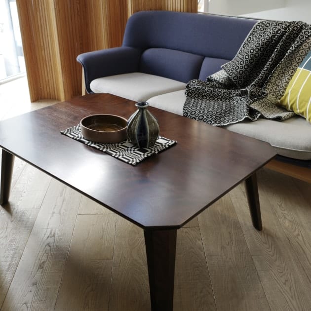 松本民芸家具 立体的なデザイン C型電話台 約13万8千円 ※i4※ 松本民芸