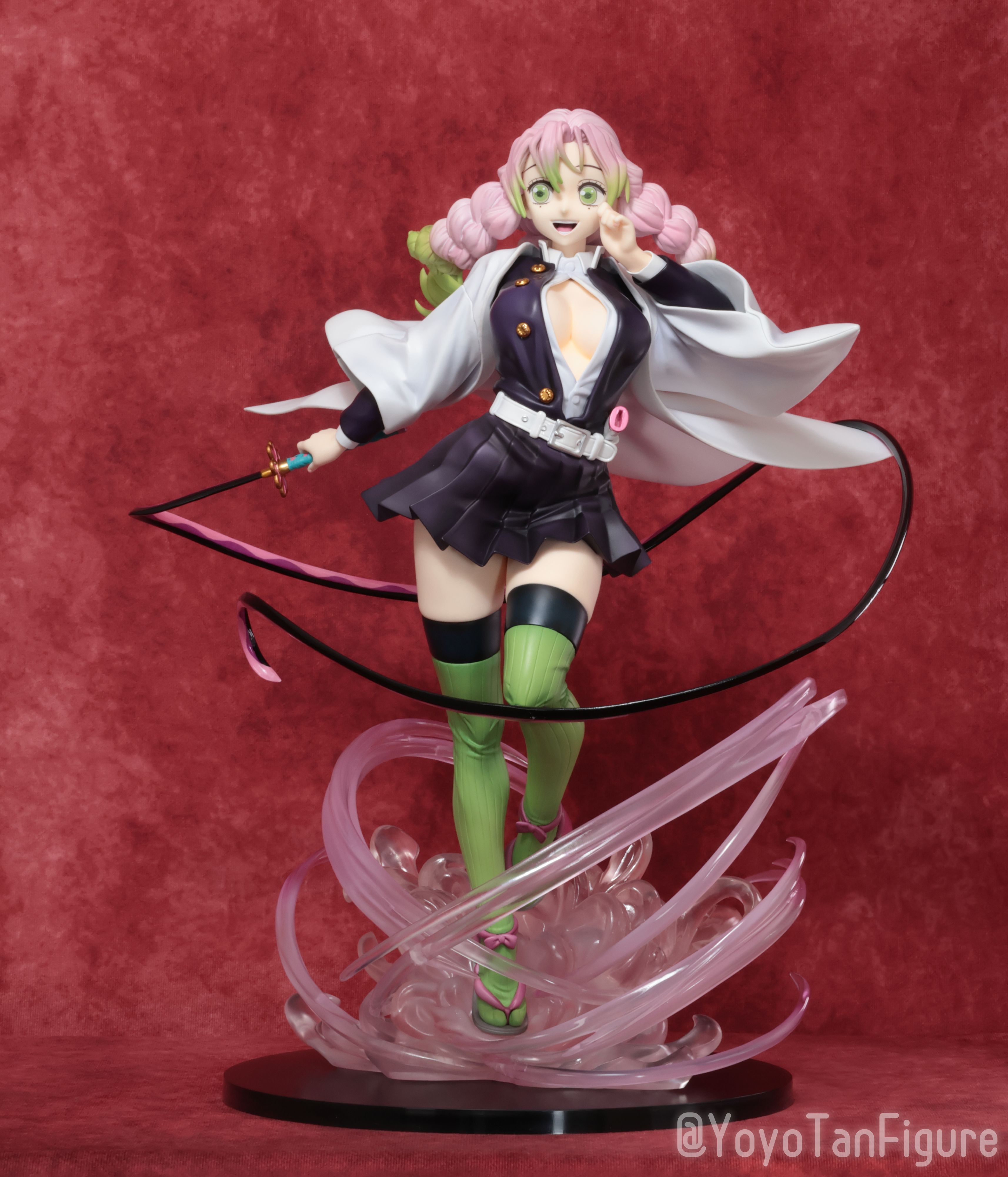 フィギュアお迎え 鬼滅の刃 甘露寺蜜璃 豪華版 1/4スケールフィギュア