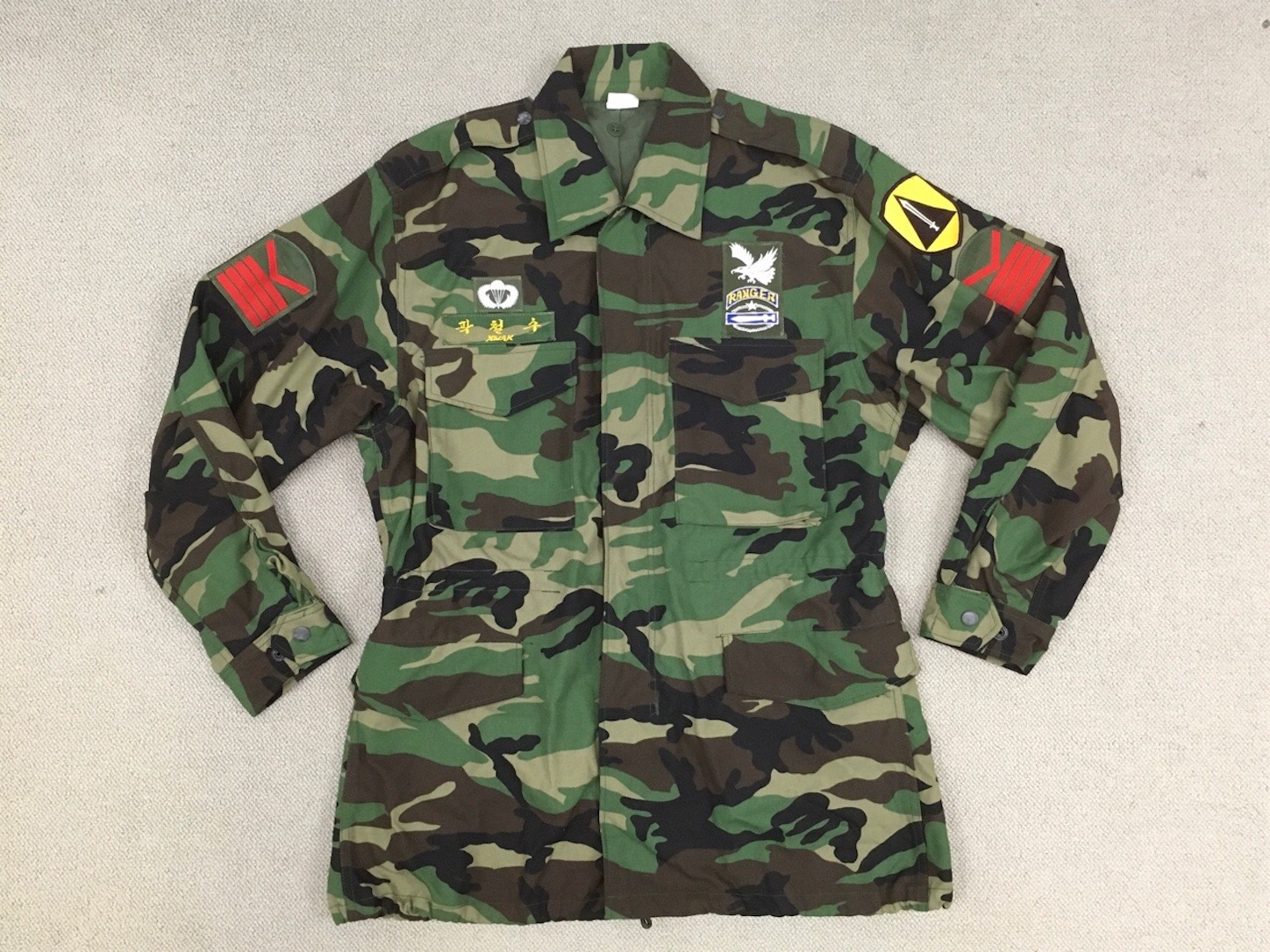 韓国陸軍 デジタル迷彩フィールドジャケット 韓国軍実物 二重生地 韓国