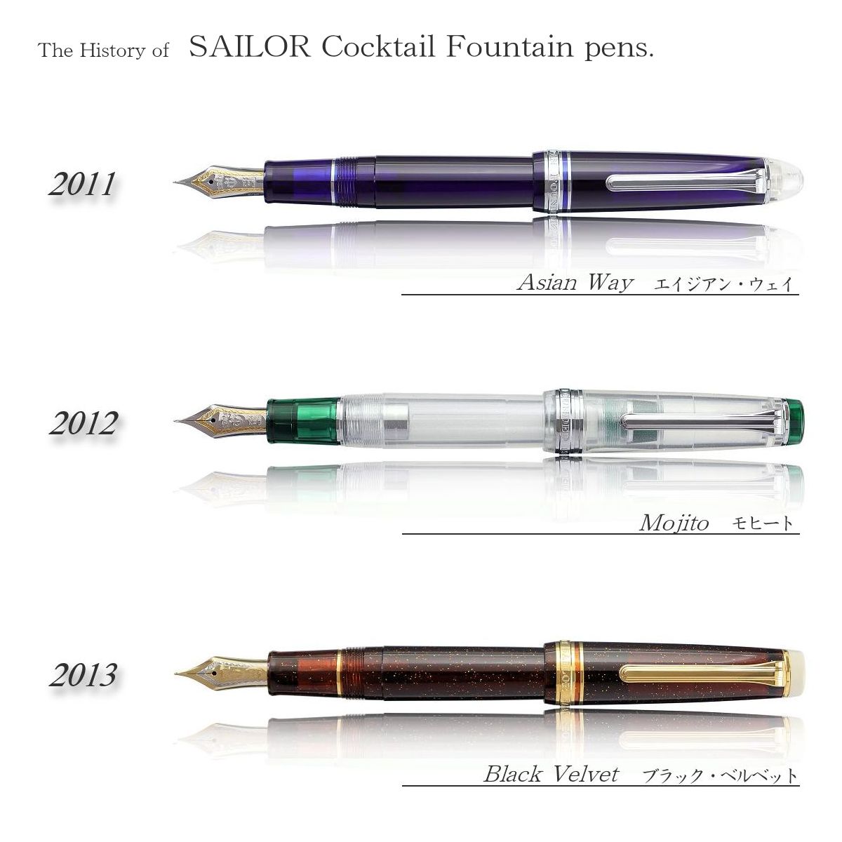 SAILOR セーラー万年筆 カクテルシリーズ万年筆 歴代モデル - 天海 amami