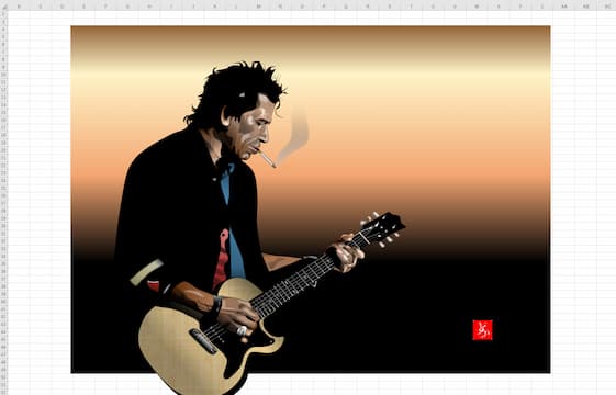 ローリングストーンズ リトグラフ サイン キースリチャーズ シルク