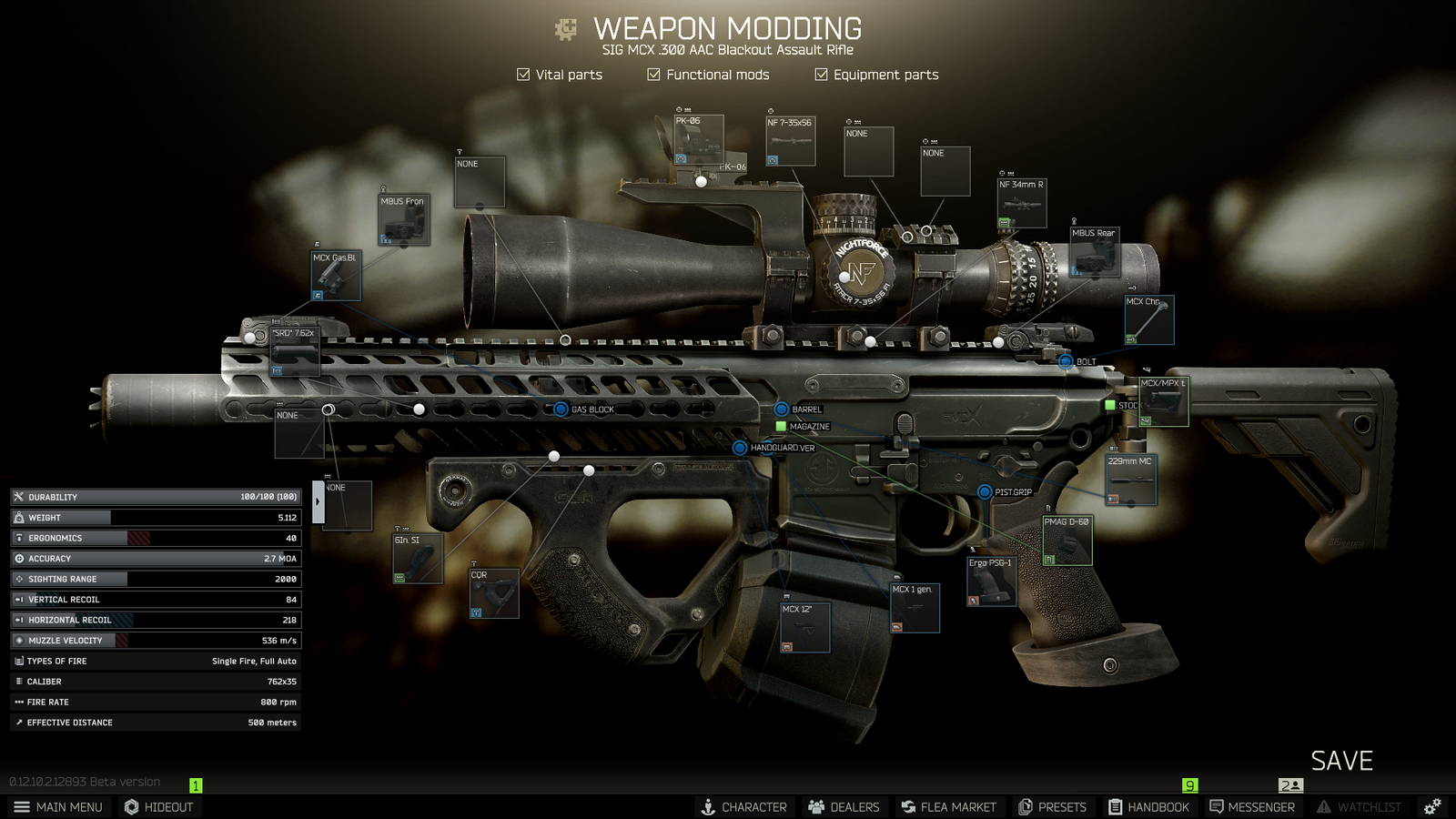 タルコフの武器カスタマイズまとめ - 他人に甘く、自分に甘く M4 MWS