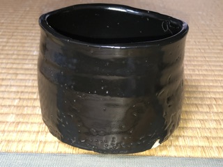 瀬戸黒茶盌加藤卓男作本物保証 国指定重要無形文化財保持者