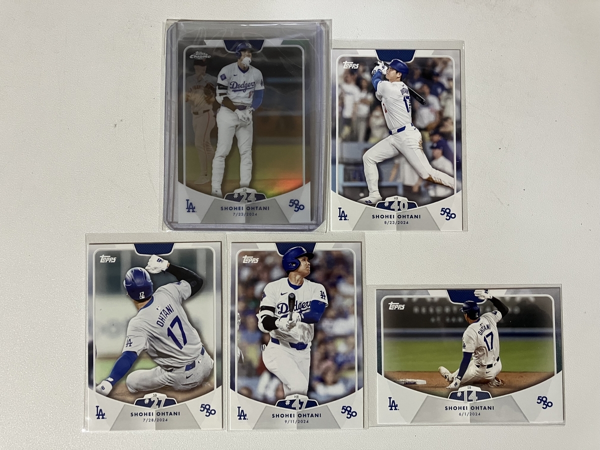 2024 Topps 50/50: Shohei Ohtani – 10-Pack Box 開封。 - 野球カード