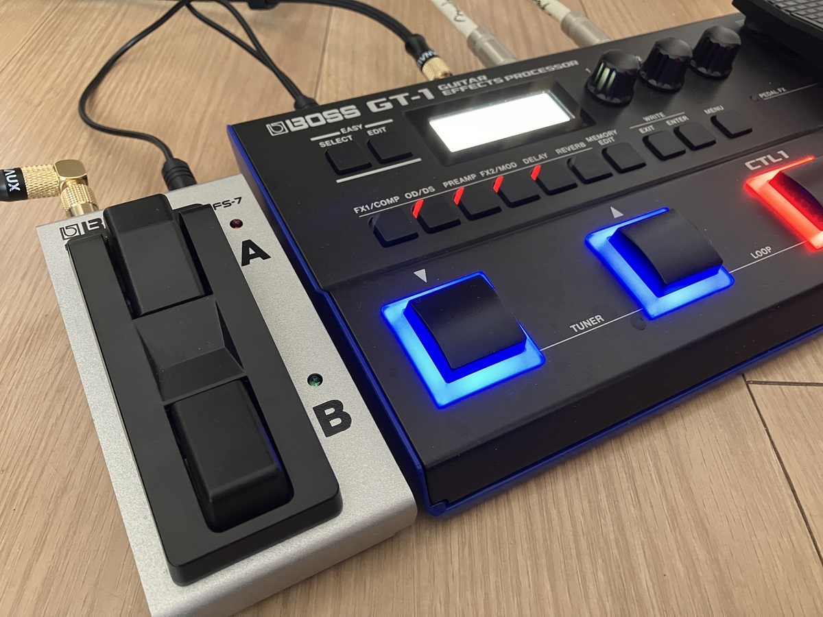 便利】BOSS GT-1にFS-7・デュアルフットスイッチを接続して使う方法と