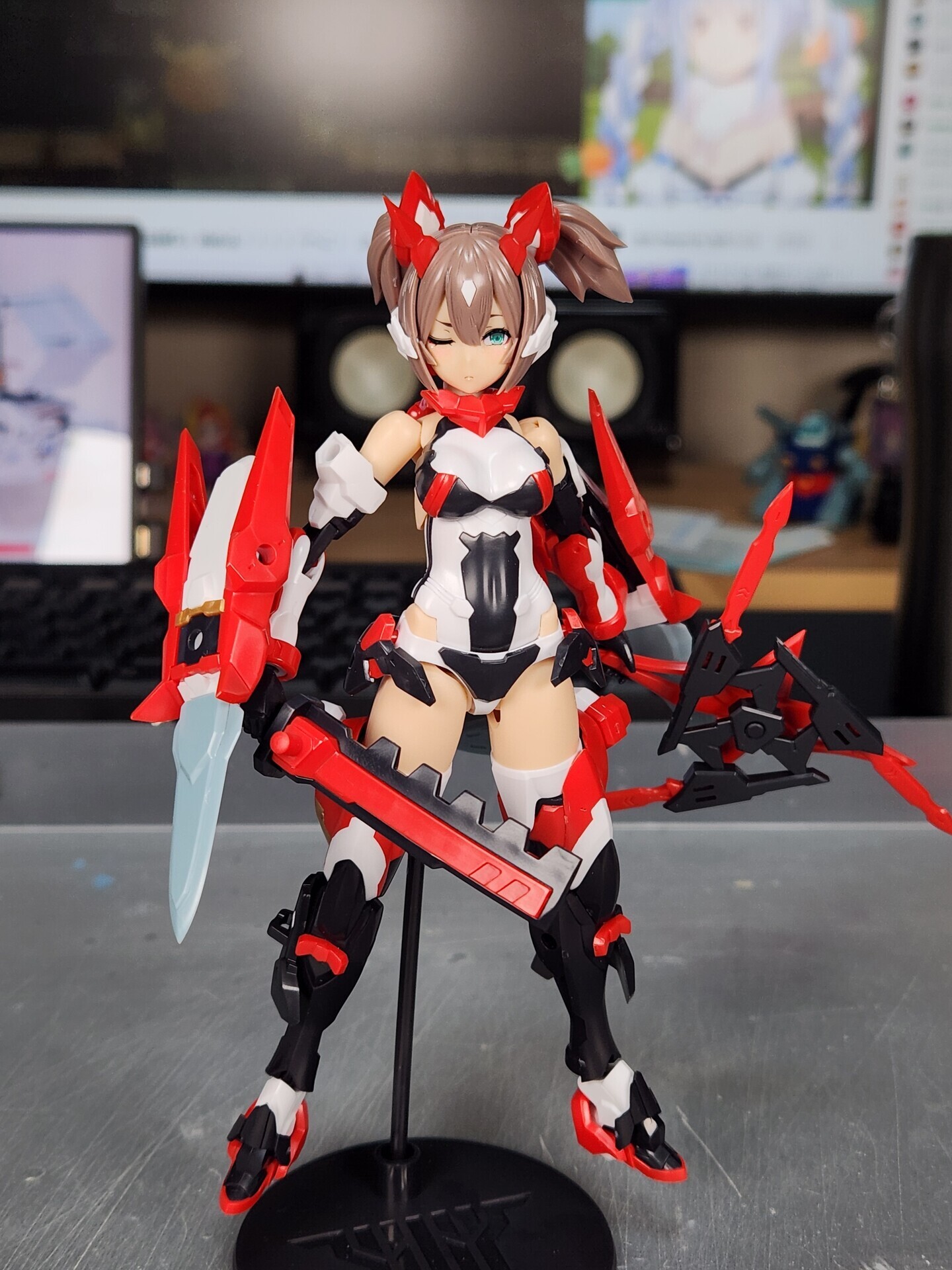 製作レビュー】#メガミデバイス 朱羅 忍者 枢 を1/12バイク Kawasaki