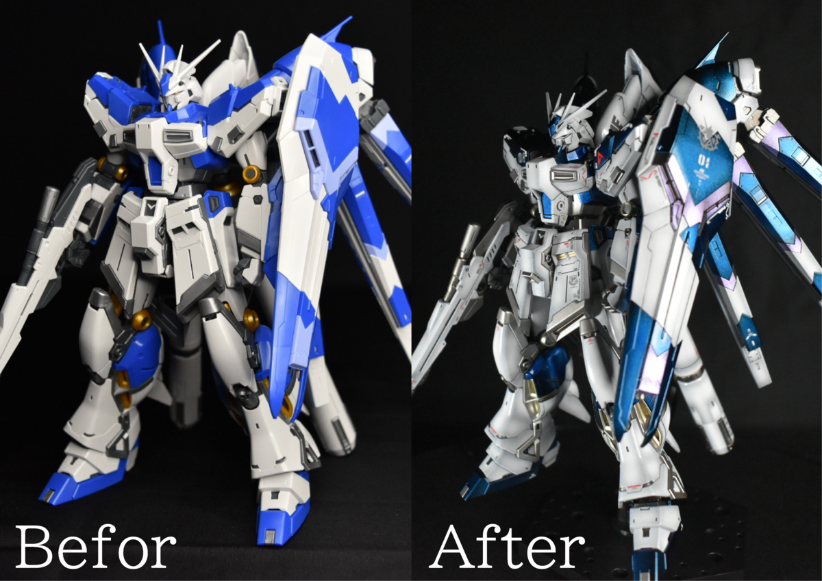 RG 1/144 Hi-νガンダム】光沢仕上げで全塗装(レシピあり) - ガンプラ