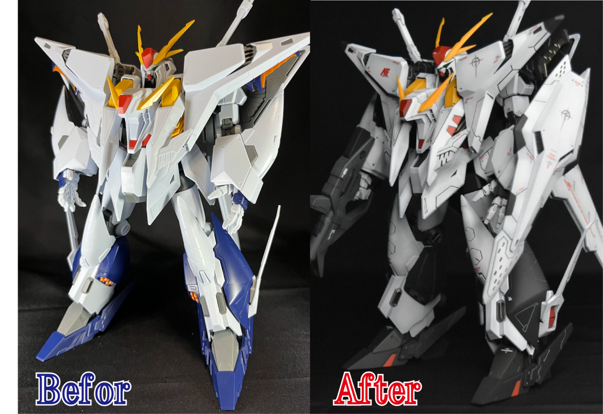 HG 高品質 クスィーガンダム 小説版(ゲーム版)改造完成品 塗装済 全