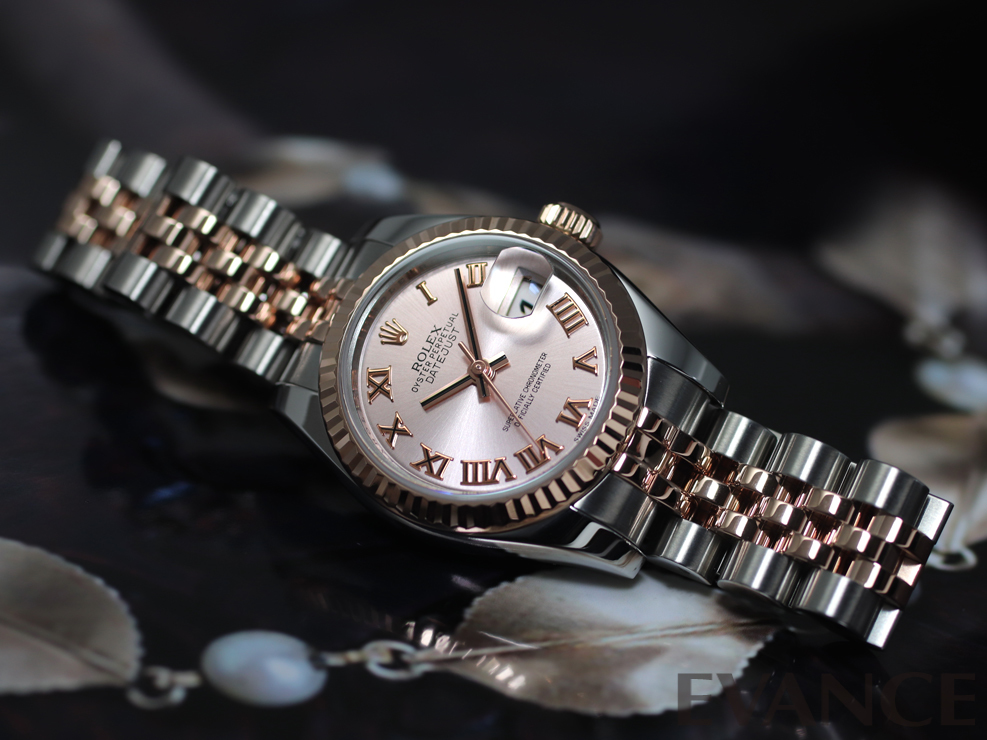 ロレックス時計レディースベルトコンビ