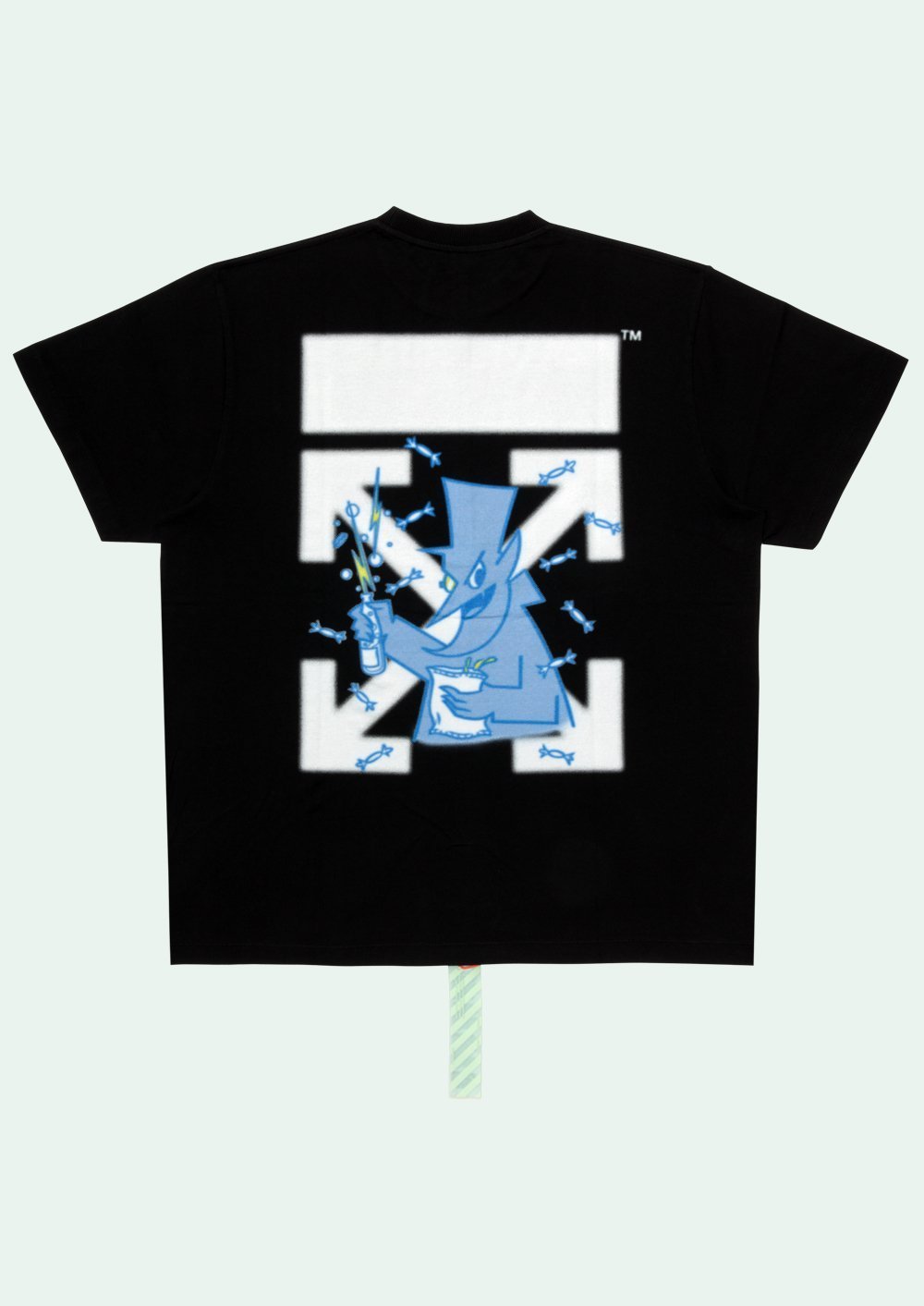 正規 OFF-WHITE オフホワイト フラグメント オフブラック Tシャツ