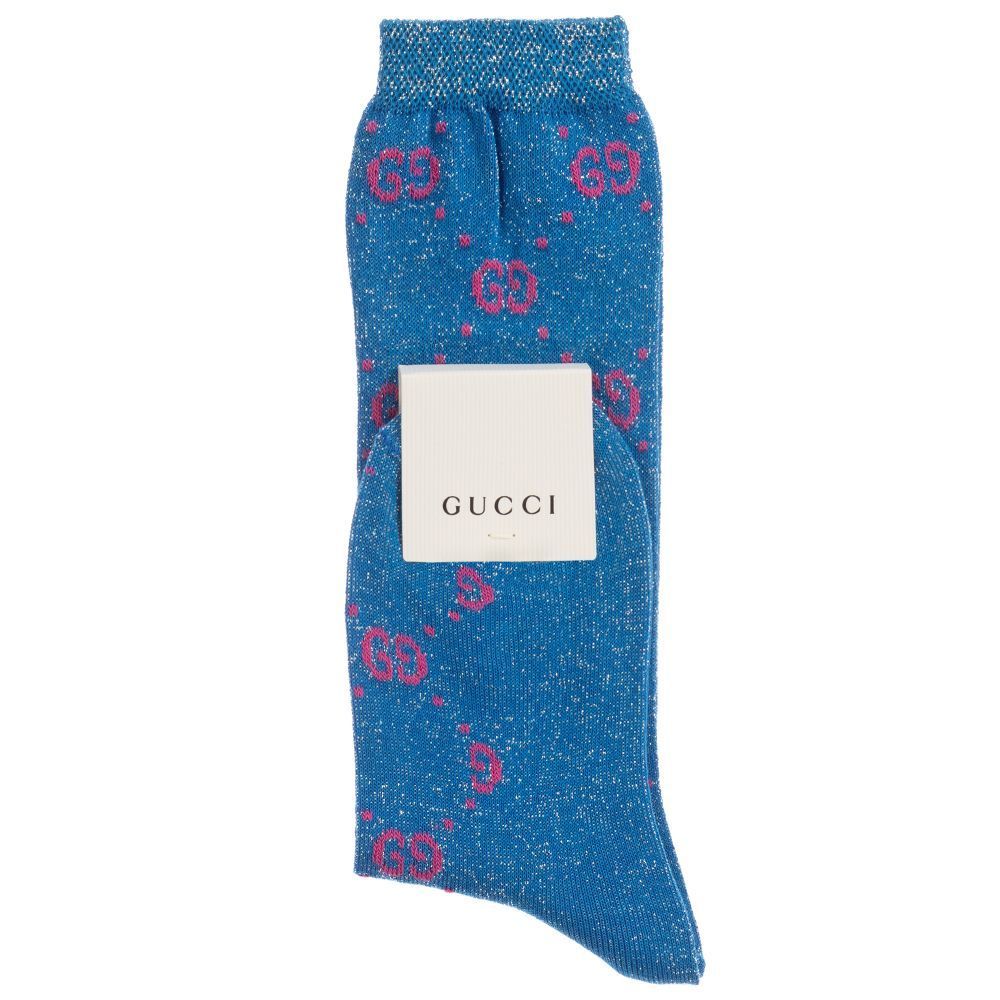 GUCCI* GG ラメ ロゴ ソックス 送料関税込 (GUCCI/靴下・タイツ