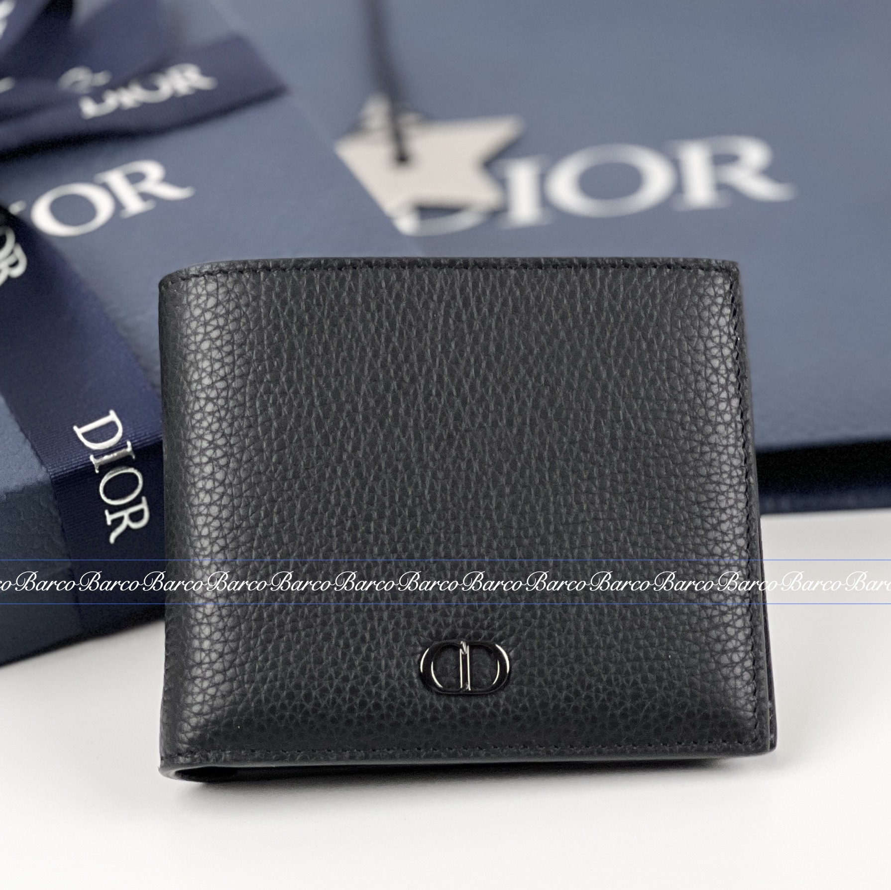 Dior ネイビー 二つ折り財布 ギフトにおすすめ！》DIOR 二つ折り財布