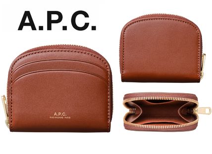 ブラウン（茶色）系 A.P.C.(アーペーセー) 折りたたみ財布(レディース