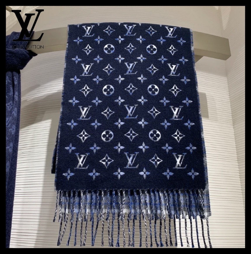 カシミヤ素材で柔らかい☆】ルイヴィトン マフラー (Louis Vuitton