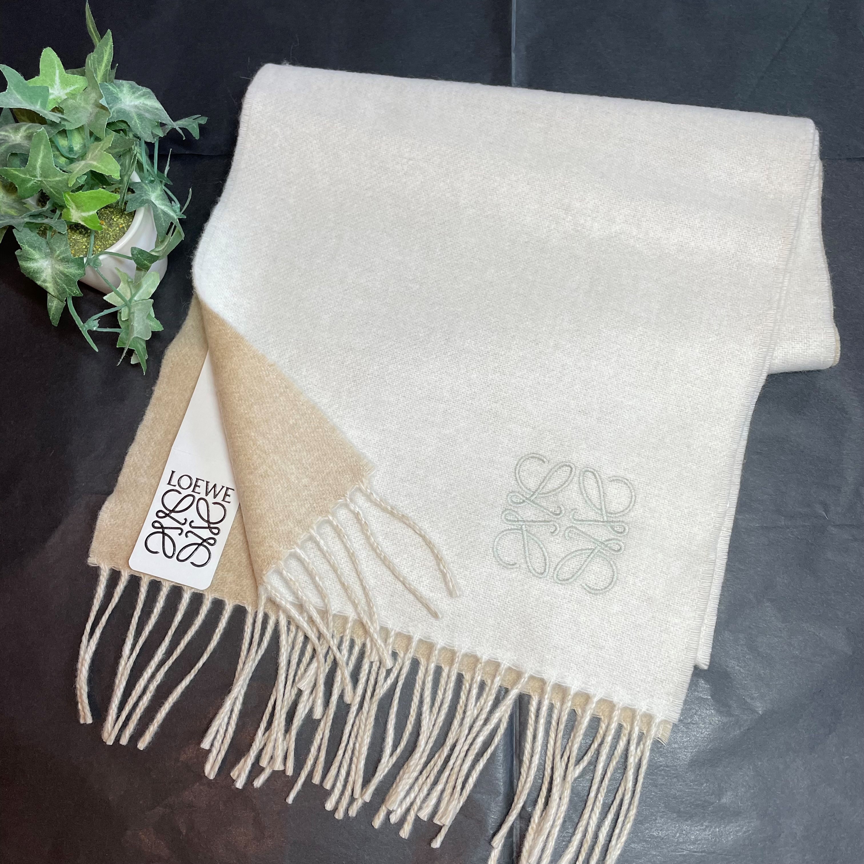 LOEWEマフラー(バイカラースカーフウール&カシミア)