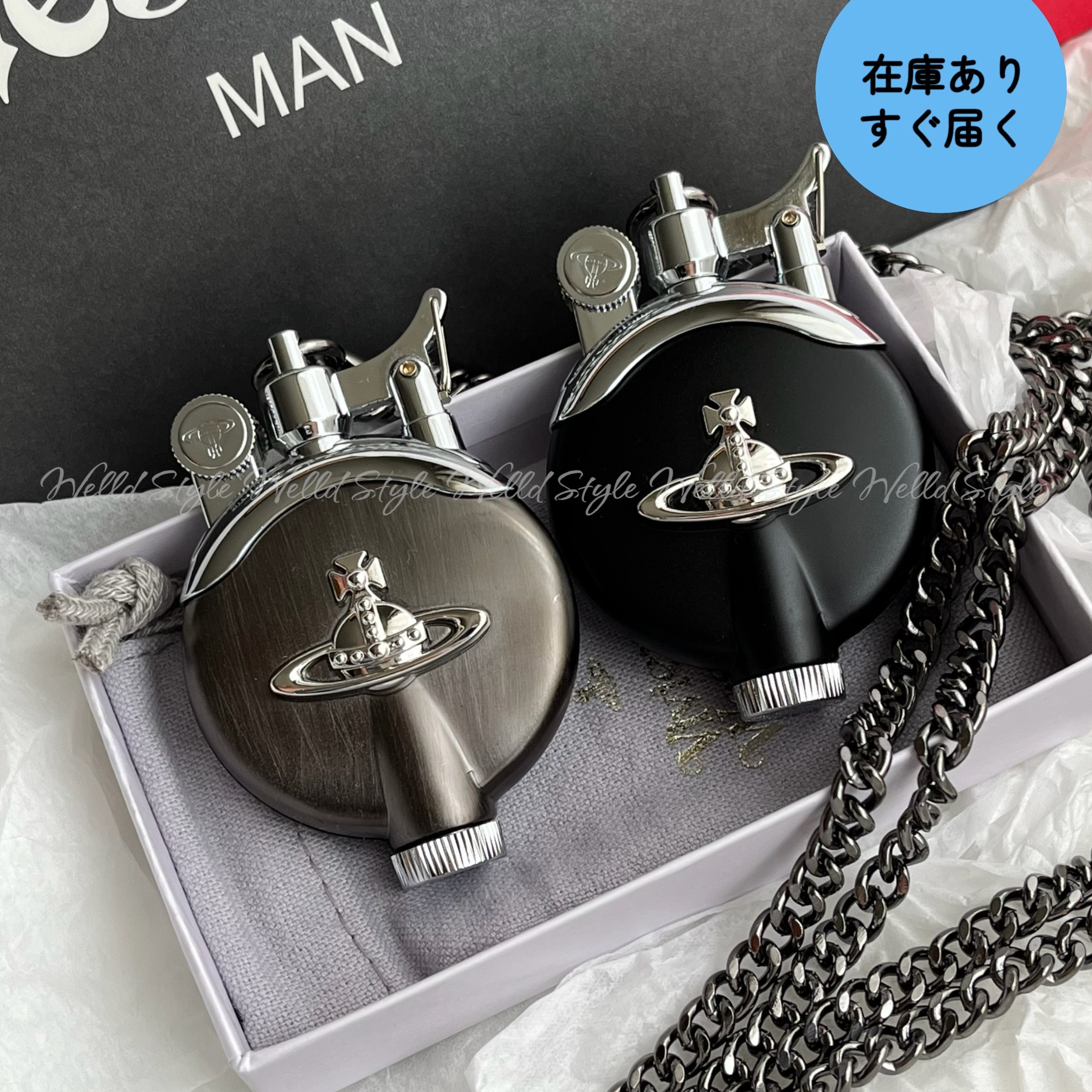 即発☆ Vivienne Westwood メタルORB チェーン付 オイルライター