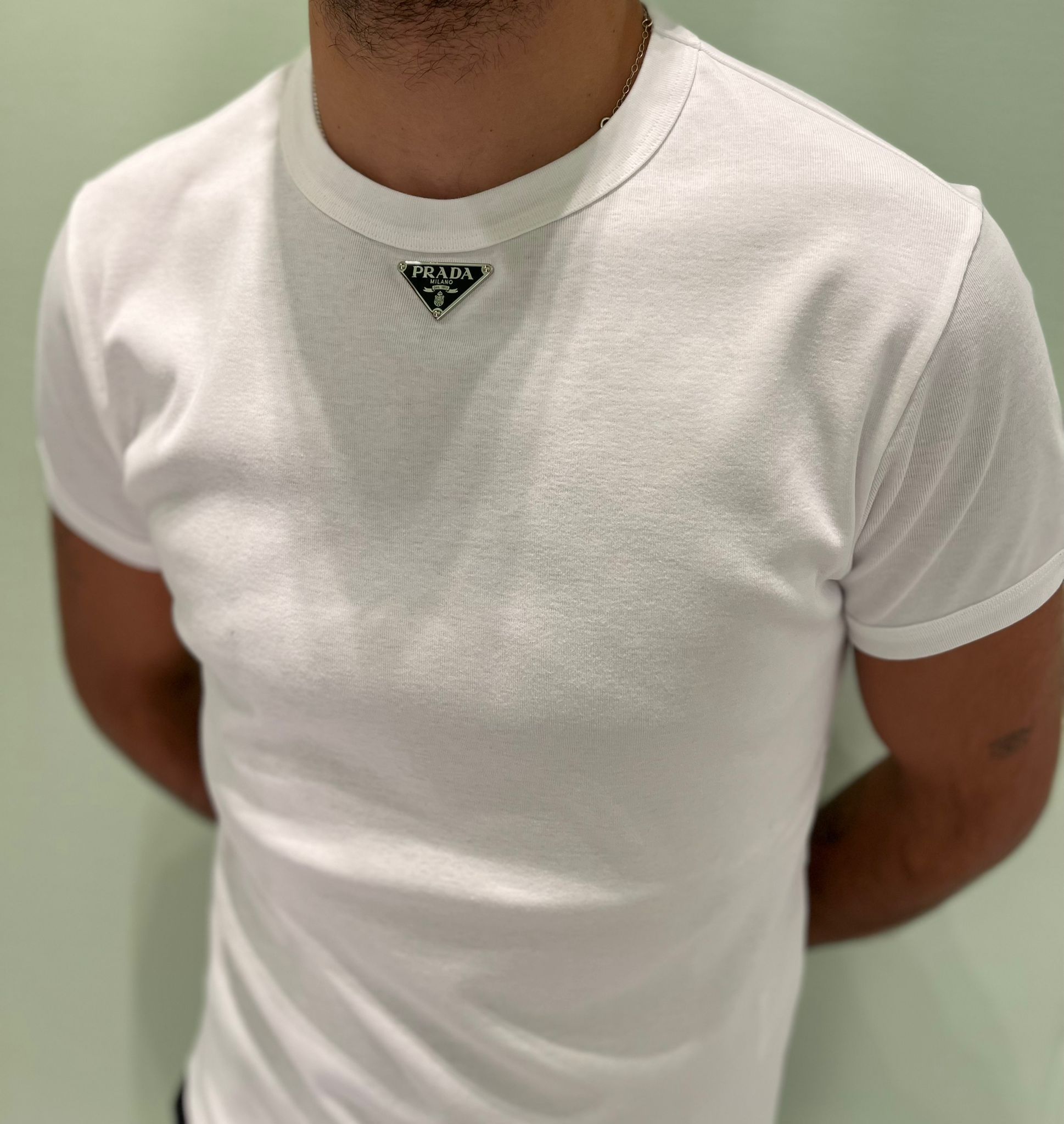 PRADA ロゴ Tシャツ サイズS ホワイト PRADA プラダ レディース T