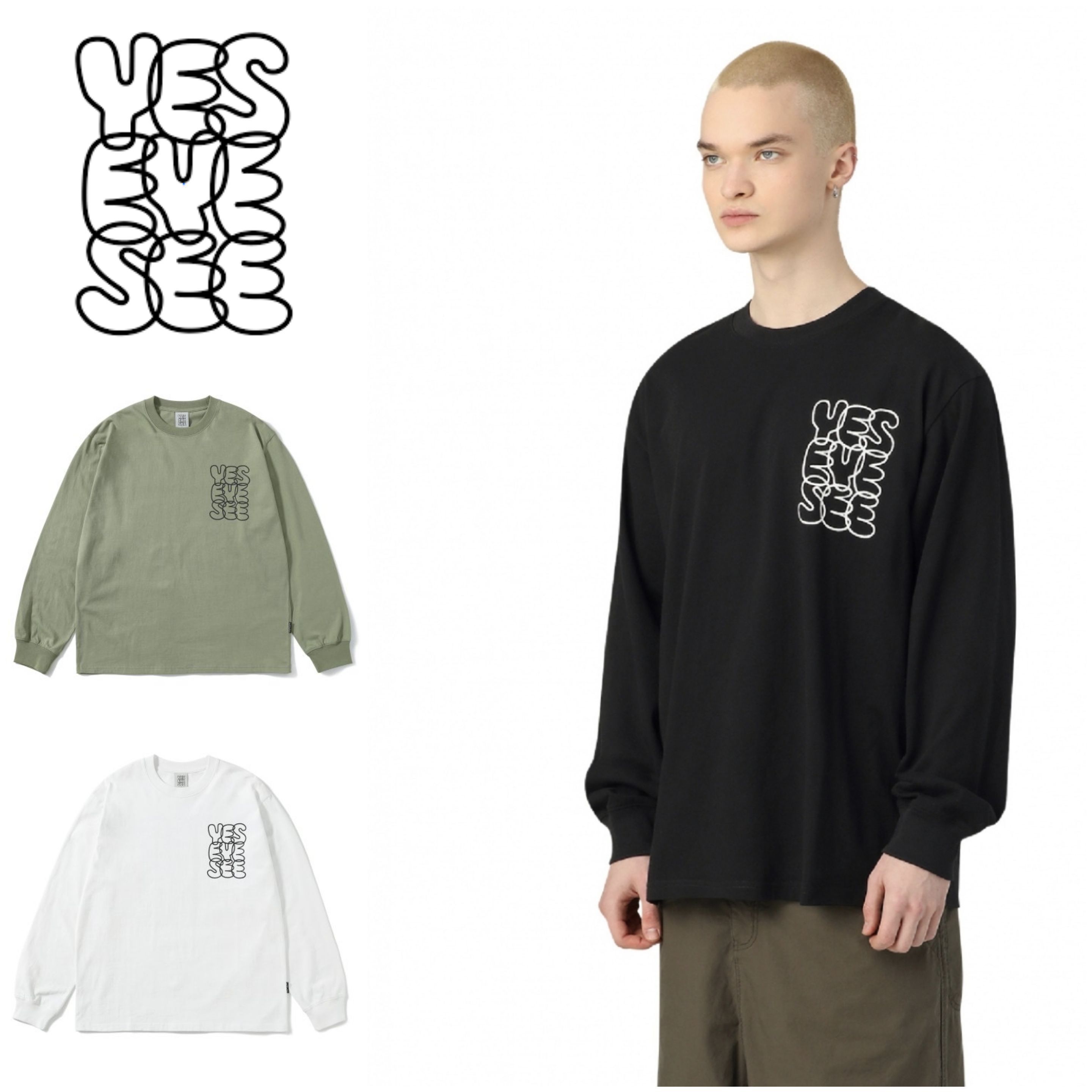 さらに100円引き◇YESEYESEE◇C-Logo L/S ロンT 22SS (YESEYESEE/T