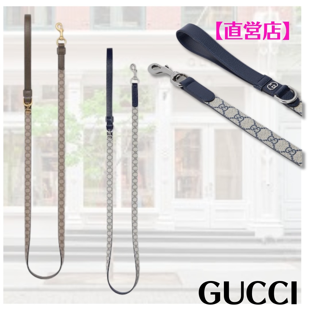 新品GUCCI グッチ エクストラスモール ペット 首輪 XXS ベージュブルー