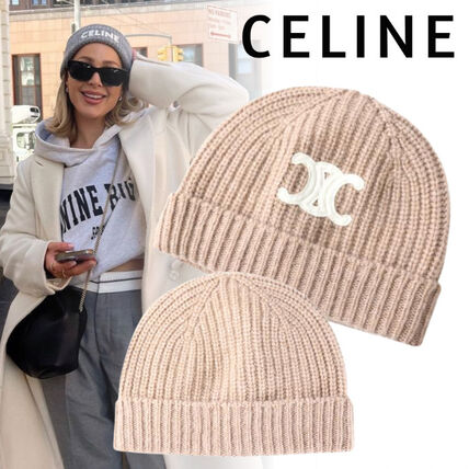 es ベージュ系 CELINE(セリーヌ) ニットキャップ・ビーニー(レディース