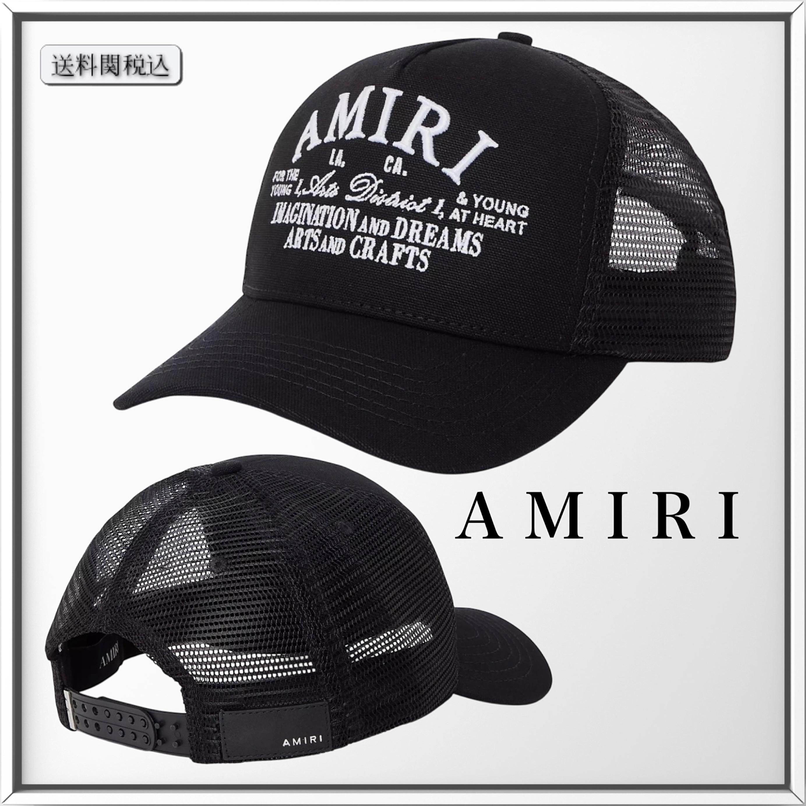 AMIRI ロゴ エンブロイダリー コットン&メッシュ キャップ 人気 (AMIRI