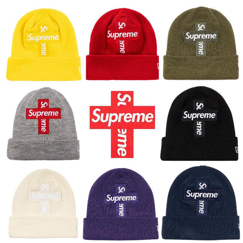 20 FW Supreme × New Era Cross Box Logo Beanie SUP-FW20-132