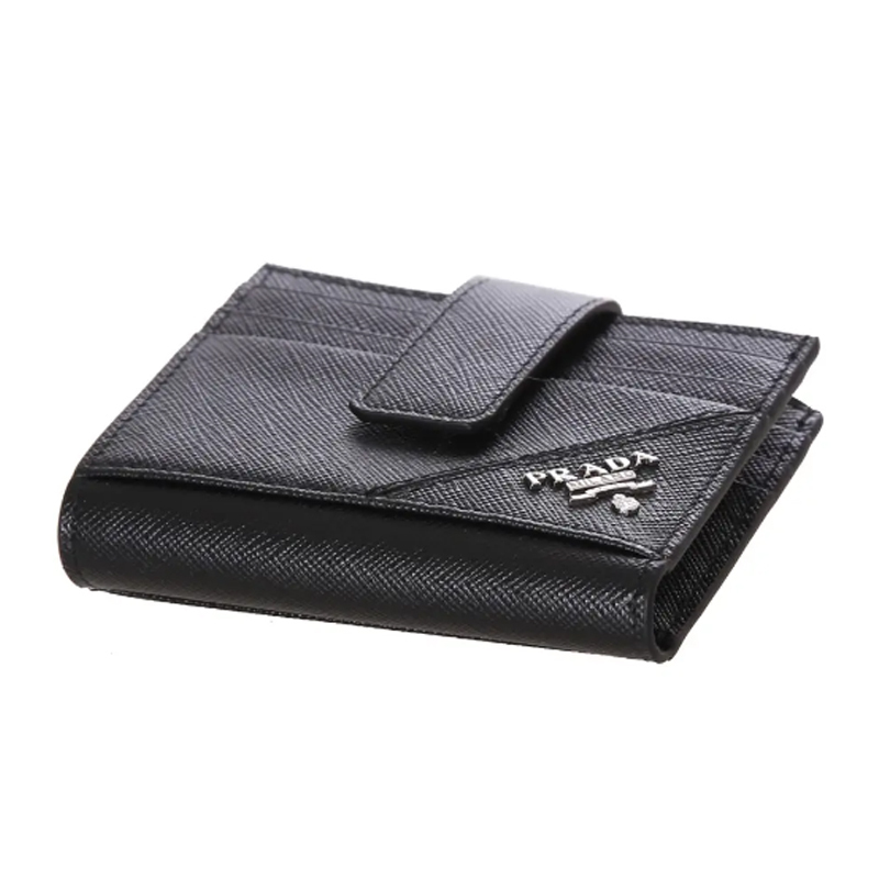 PRADA プラダ 三つ折り 財布 M510A ブラック サフィアーノレザー ユニ