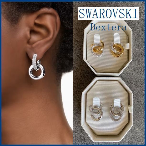 Swarovski】Dextera フープピアス 純正箱付き (SWAROVSKI/ピアス