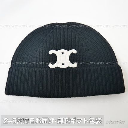 1点限り 早いもの勝ち セリーヌ 刺繍ロゴ ニット帽 ビーニー bo CELINE