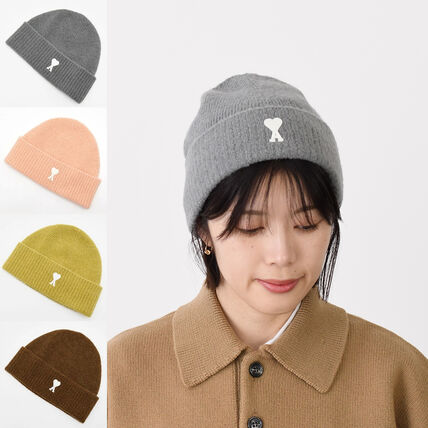 アミパリスニット帽 グレー アミパリス Ami Paris ニット帽 ビーニー