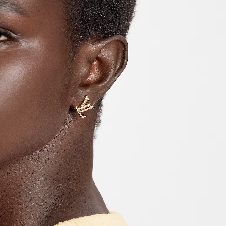 Louis Vuitton すぐ届く ピアス・LV アイコニック ストラス 3色 (Louis