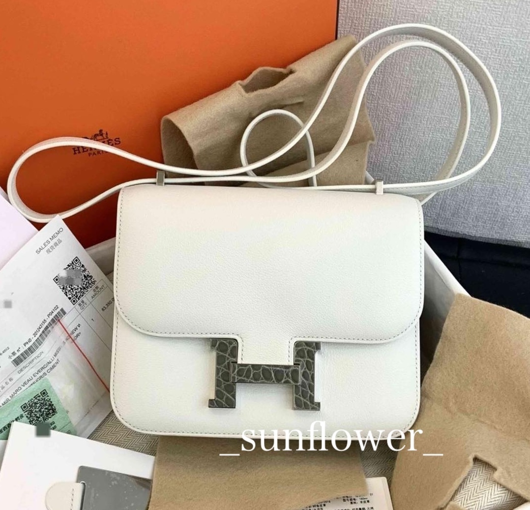 タグ付き HERMES エルメス 巾着袋 保存袋 46×27 コンスタンスミニ タグ