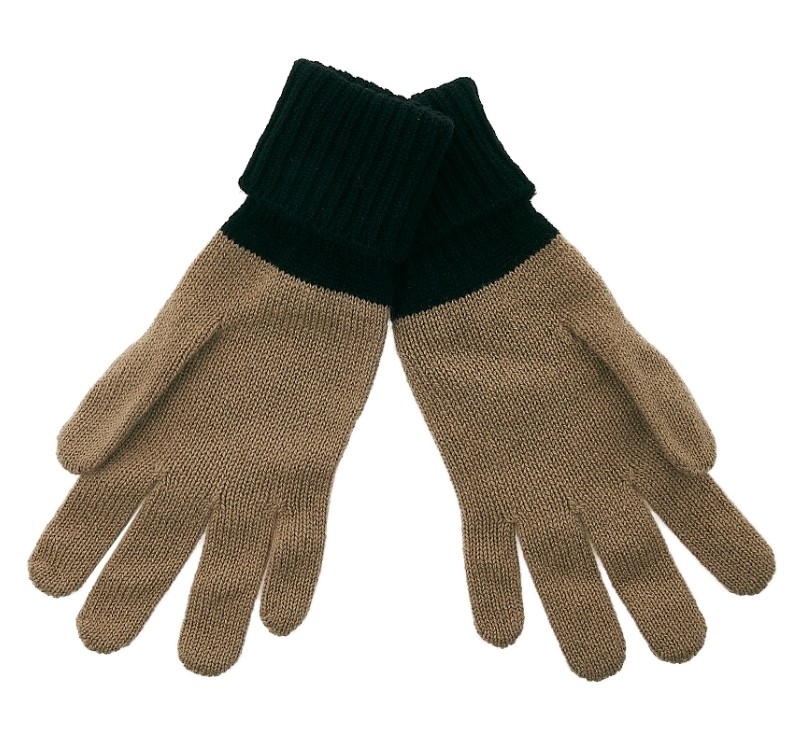 Burberry☆ロゴインターシャ ツートン カシミアグローブ (Burberry